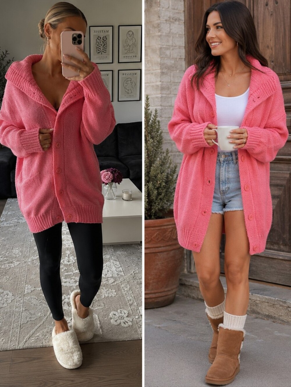 LONG CORAL BUTTON Cardigan 🧚♂️🧚♂️